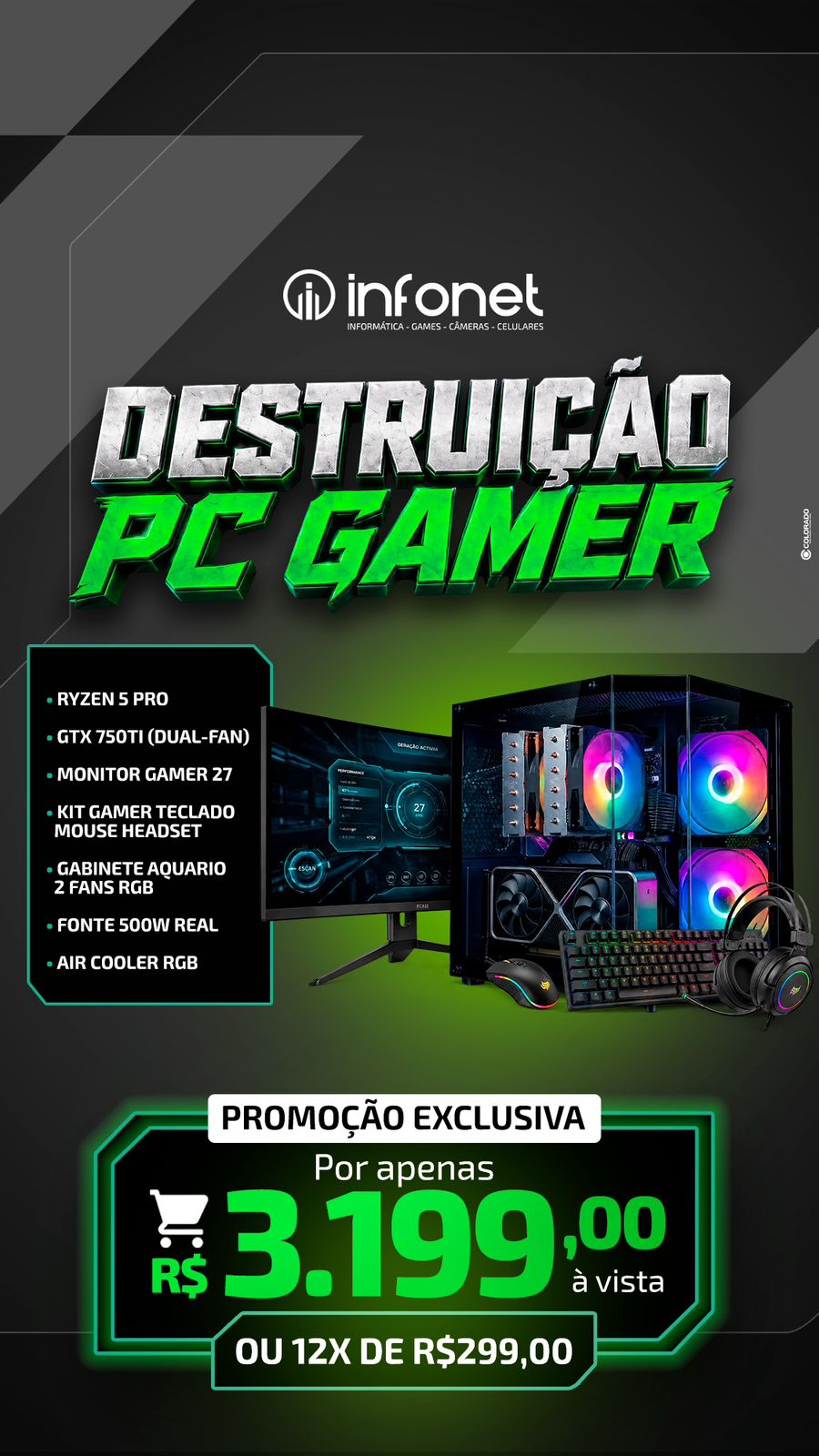 PC GAMER COMPLETO GTX 750ti