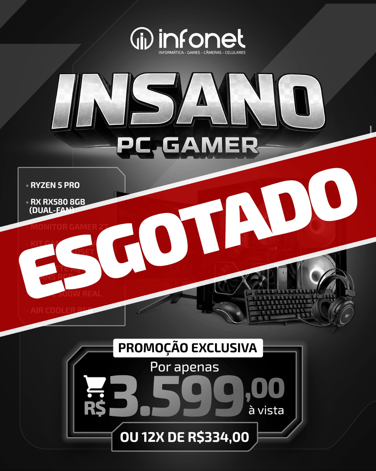 PC GAMER COMPLETO RX 580 8GB